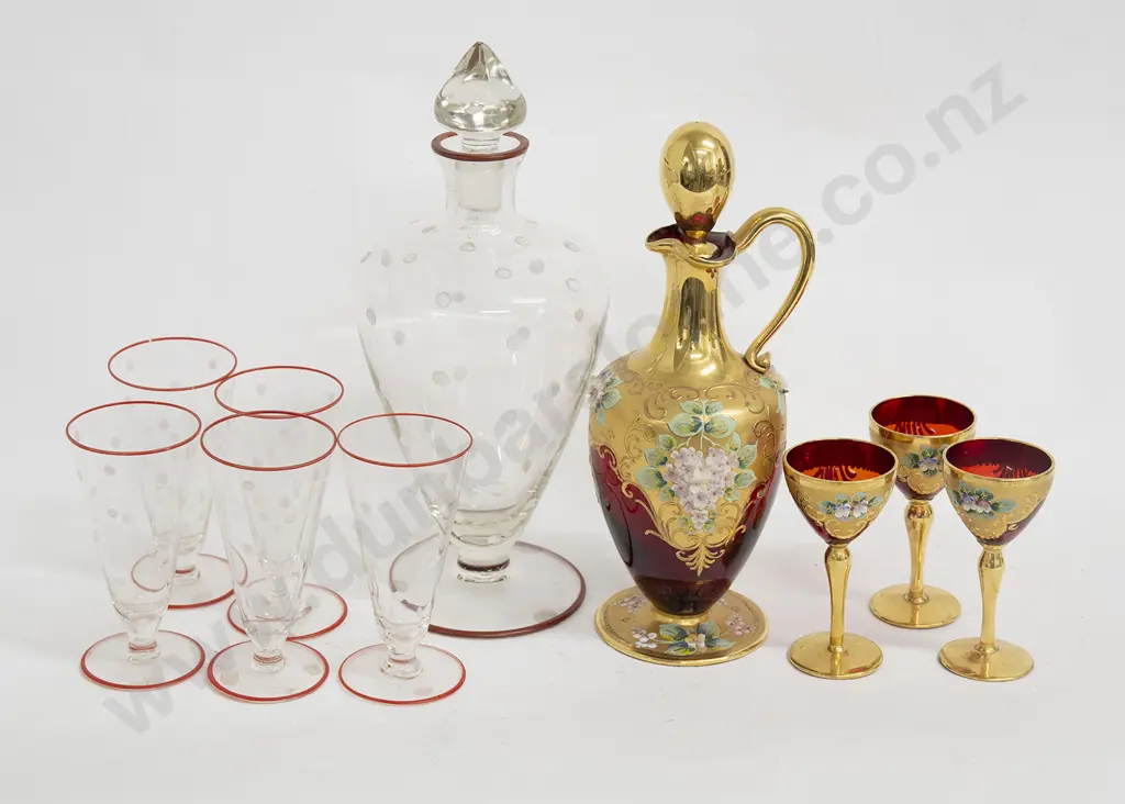 Decanter and Three Glasses Other Decanter and Five Glasses Image 1++