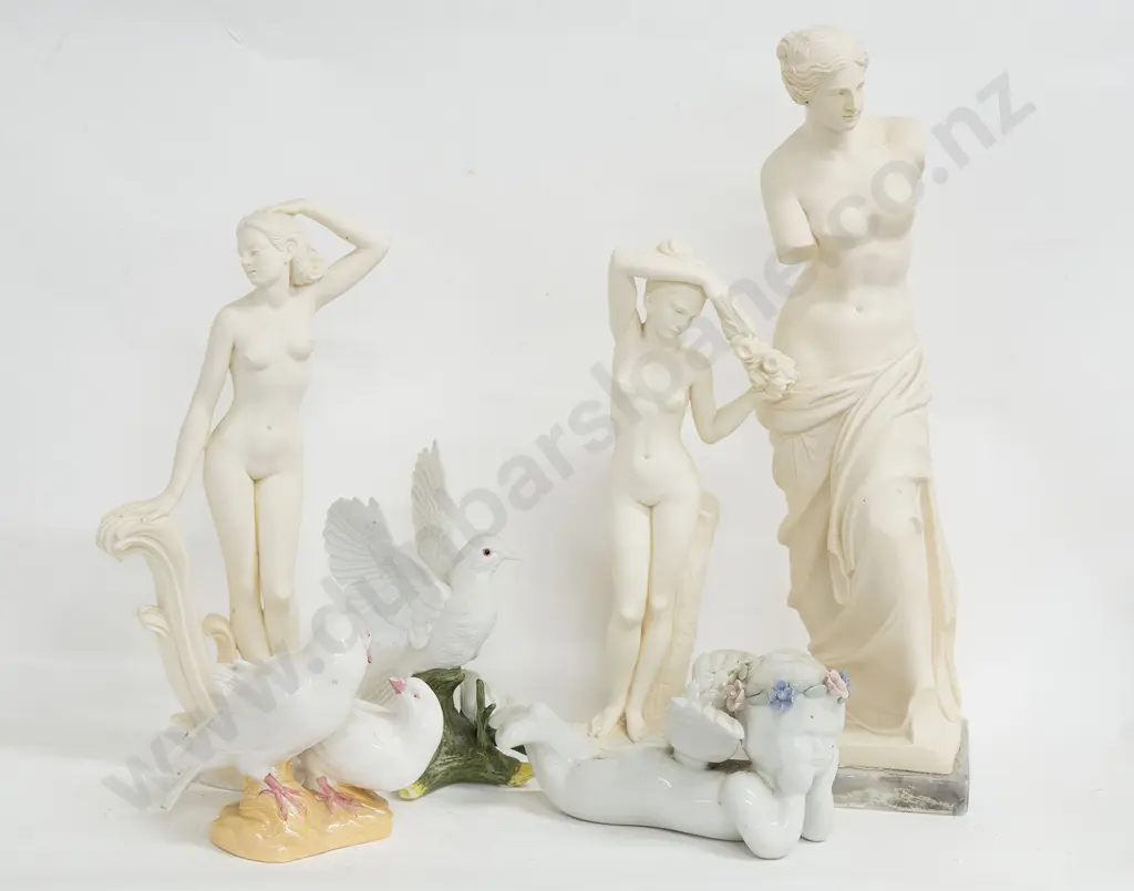 Six Various Figure and Bird Ornaments Image 1++