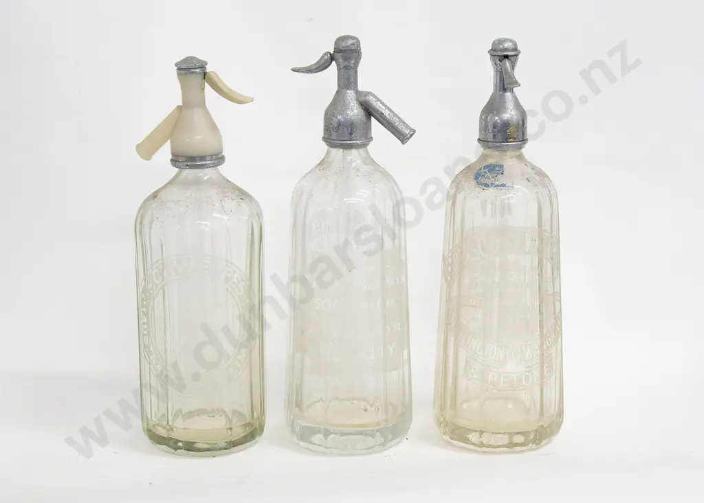 Three Vintage Glass Syphons Image 1++