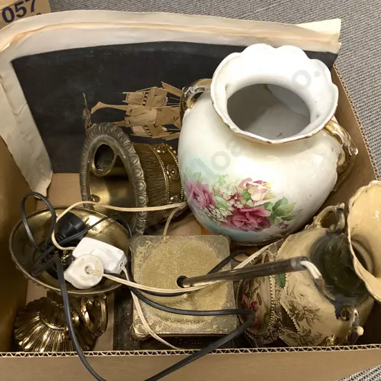 Box  with Gilt Metal Lamp