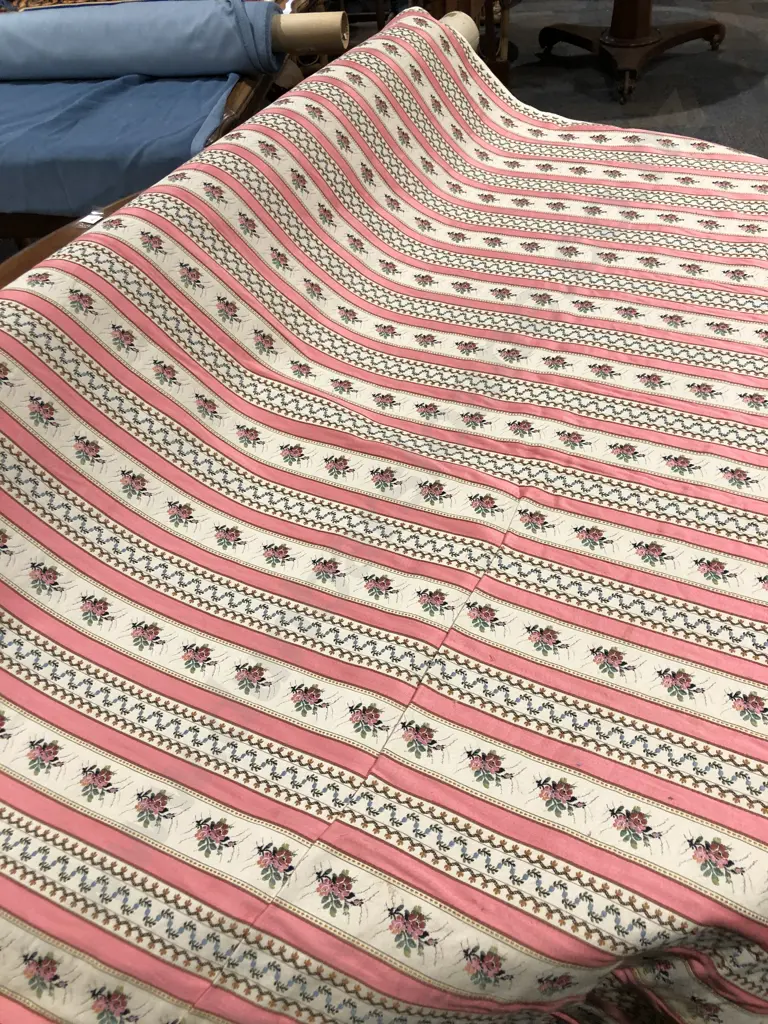Bolt of Floral Striped Fabric Image 1++
