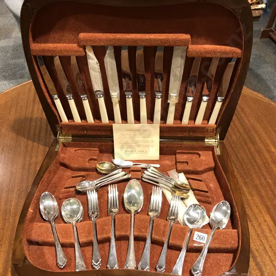 Mappin and Webb Plated Part Canteen of Cutlery