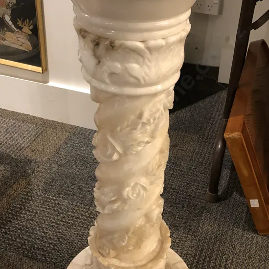 Alabaster Plant Stand