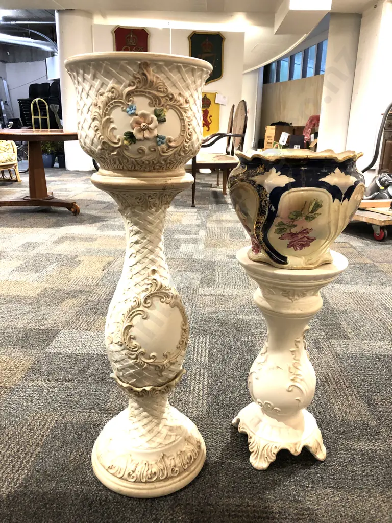 Two Planters and Stands Image 1++