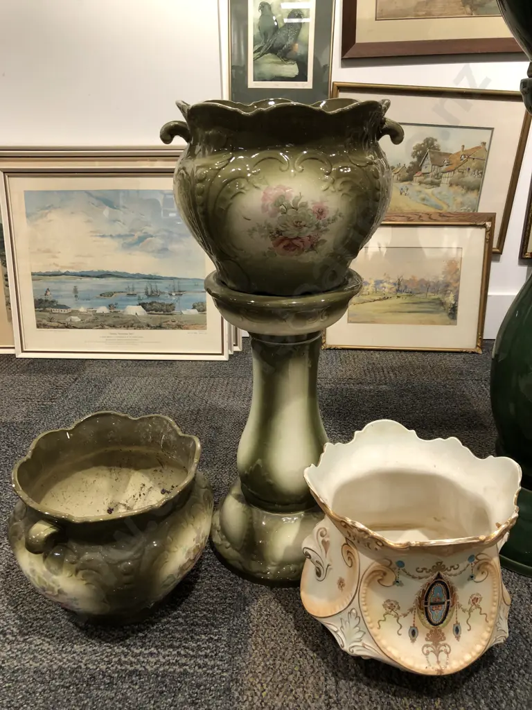 Planter and Stand and Two Other Planters Image 1++