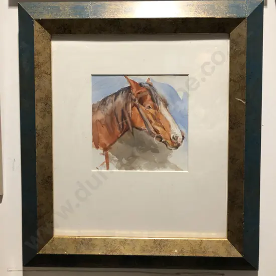 Watercolour of a Horses Head