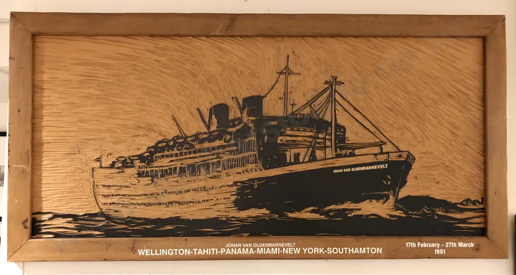 1960'S Wooden Shipping Sign Image 1++