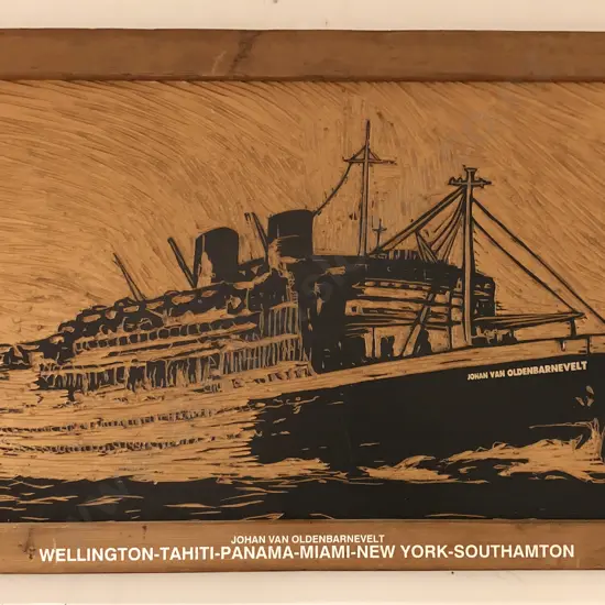 1960'S Wooden Shipping Sign