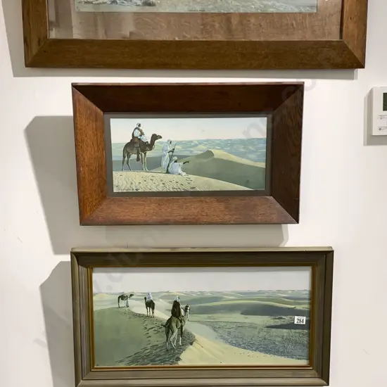 Four Framed Arabian Desert Scene Prints