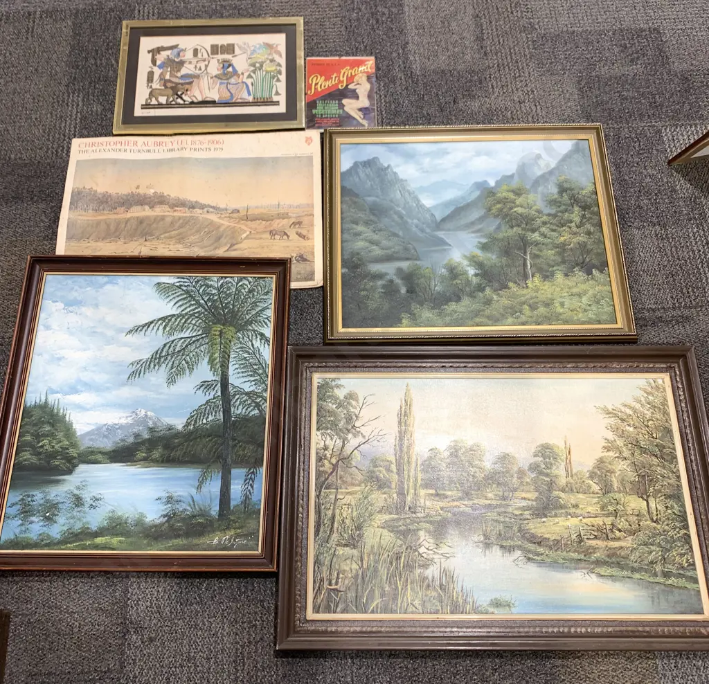Three Oil Landscapes and Other Prints Image 1++