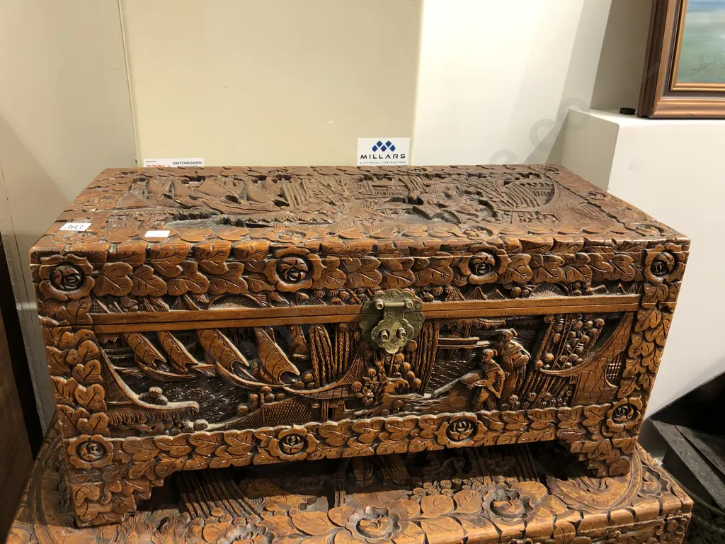 Small Carved Camphorwood Chest Image 1++