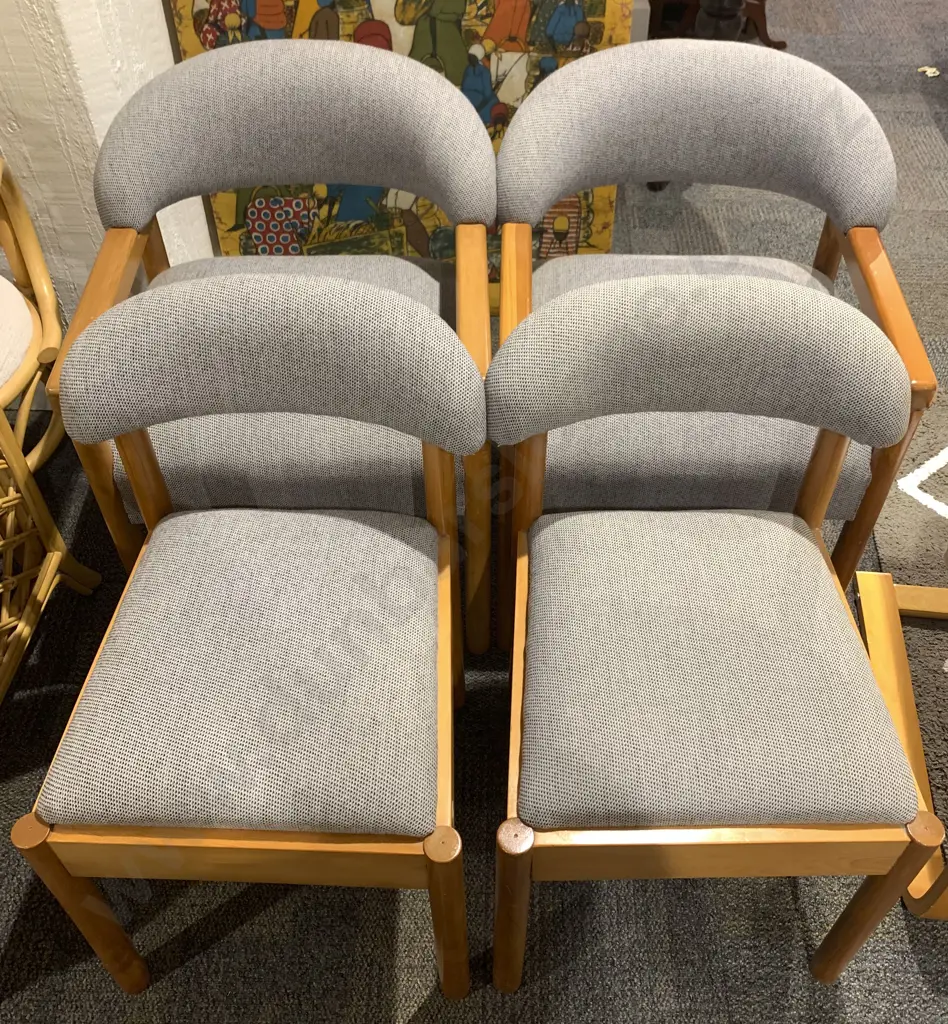 Set of Four Rimu Dining Chairs Image 1++