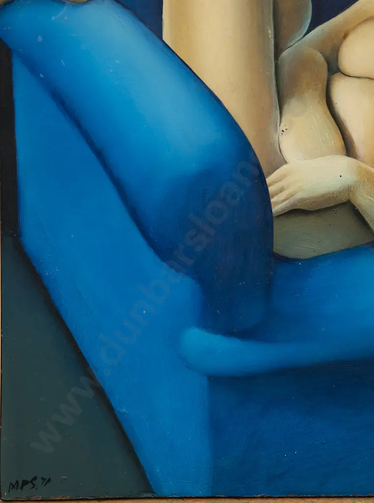 Michael Smither (b 1939) - Nude in Blue Image 1++