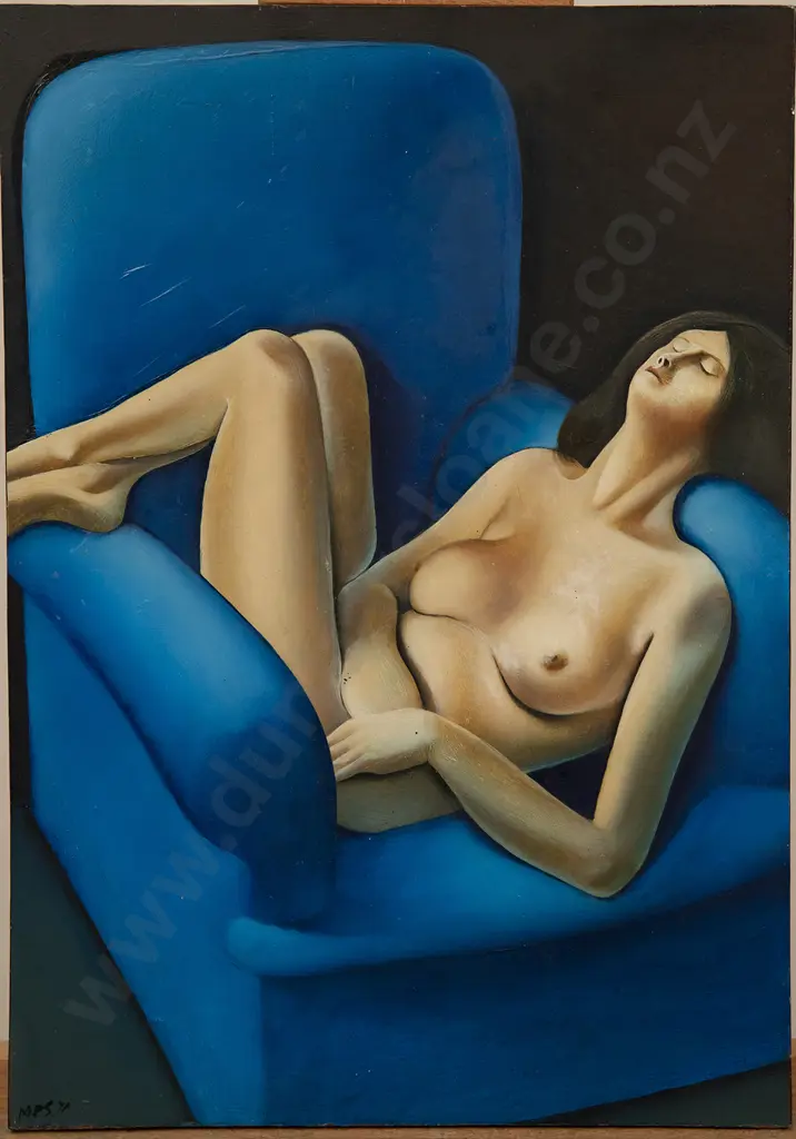 Michael Smither (b 1939) - Nude in Blue Image 1++