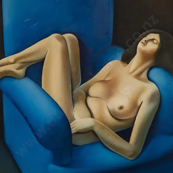 Michael Smither (b 1939) - Nude in Blue