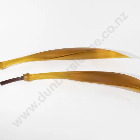 Ann Robinson (b 1944) Pair Twisted Flax Pods