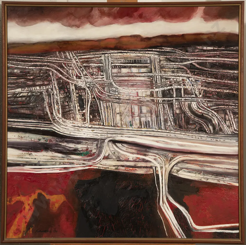 Robert Ellis (b 1929) -  Motorway/City Image 1++