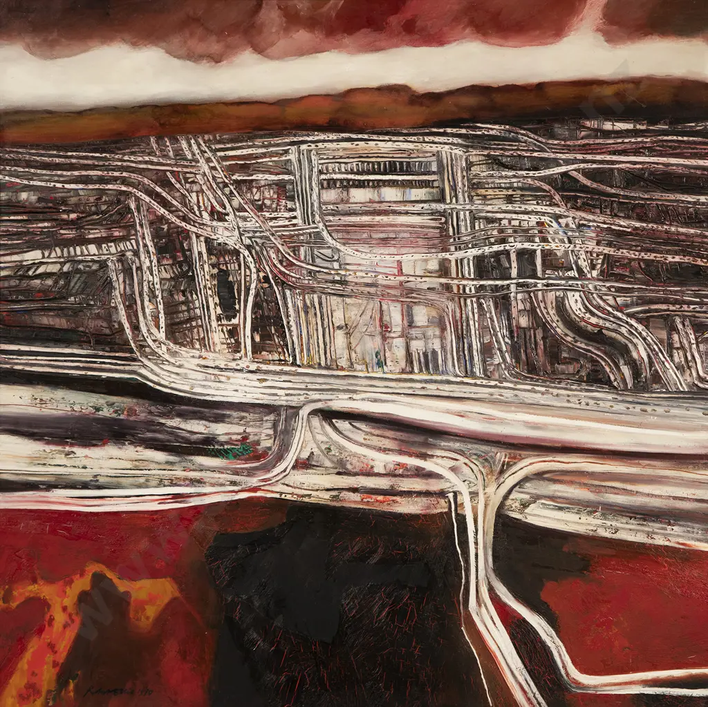 Robert Ellis (b 1929) -  Motorway/City Image 1++