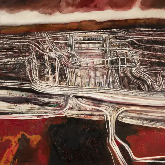 Robert Ellis (b 1929) -  Motorway/City