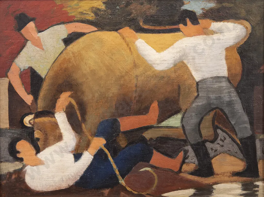 John Weeks (1888-1965) - The Enraged Bull Image 1++