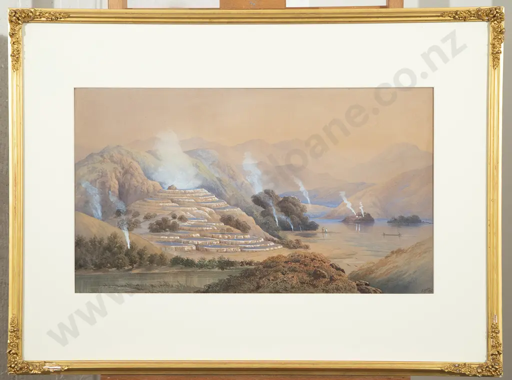 John Barr Clarke Hoyte (1835-1913) - Te Tarata (The White Terraces) Image 1++