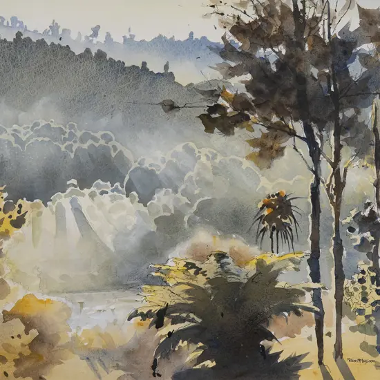 Peter McIntyre (1910-95) - Sunrise in Kakariki