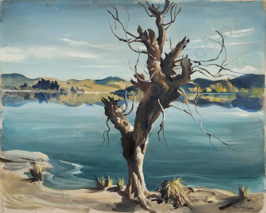 Peter McIntyre (1910-95) - Lake Tutira Image 1++