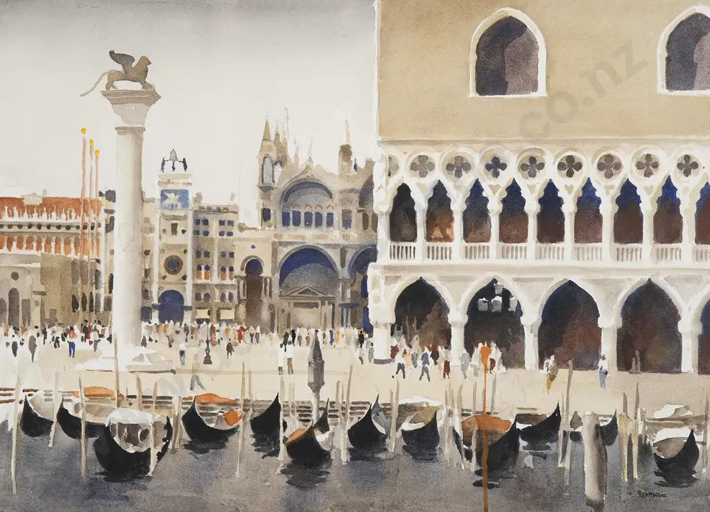 Peter McIntyre (1910-95) - Lion of Venice Piazza San Marco Image 1++