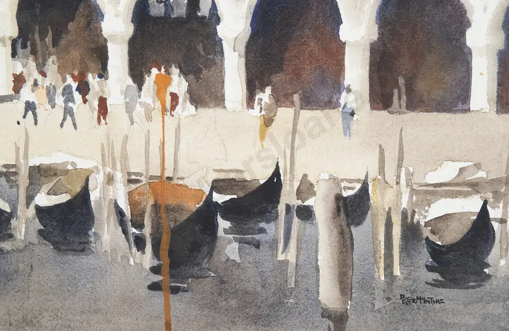 Peter McIntyre (1910-95) - Lion of Venice Piazza San Marco Image 1++