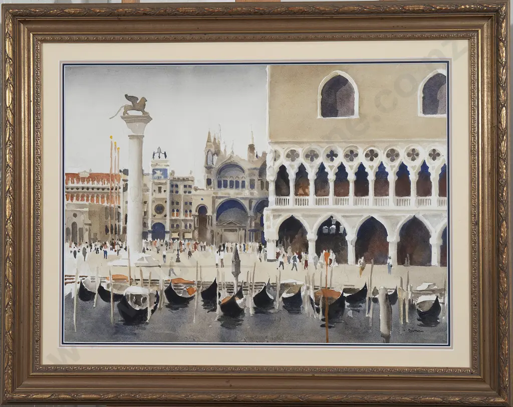 Peter McIntyre (1910-95) - Lion of Venice Piazza San Marco Image 1++