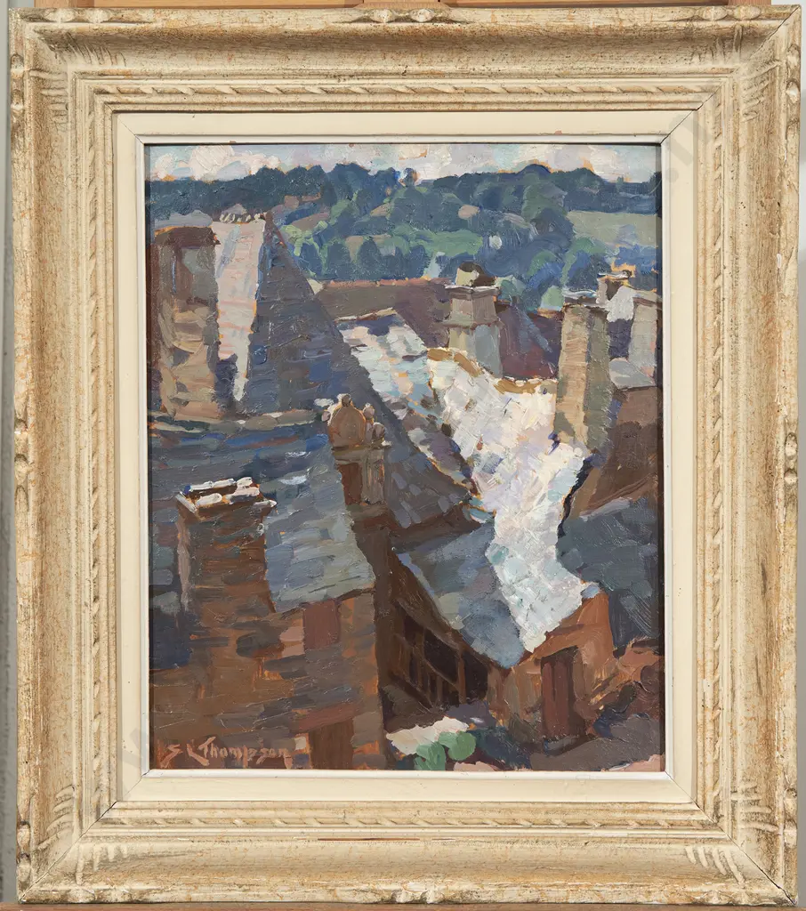 Sydney Lough Thompson (1877-1973) - Les Toits de Rochefort-en-Terre Image 1++