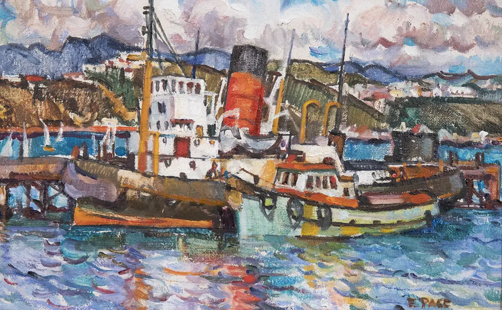 Evelyn Page (1899-93) - Point of Departure for Old Wellington Tug Image 1++