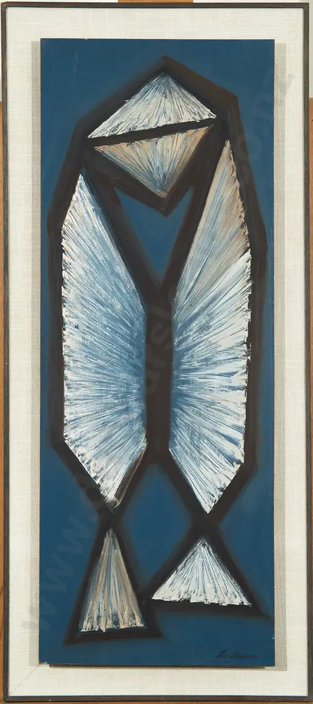 Eric Lee Johnson (1908-93) - Figure on Blue Image 1++