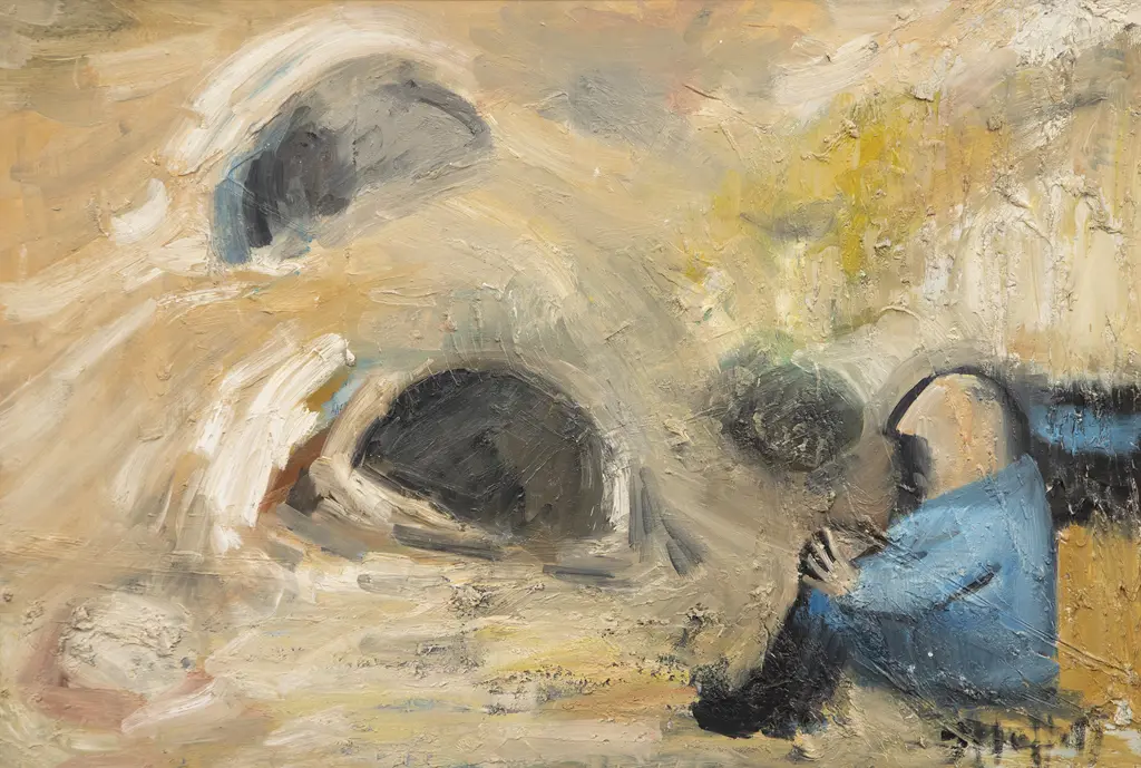 Trevor Moffitt (1936-2006) - Miner Contemplating Image 1++