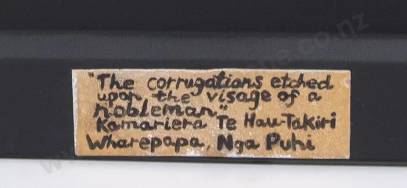 Jeff Thomson (b 1957) / After C F Goldie - 'The Corrugations Etched Upon The Visage Of A Nobleman' Image 1++