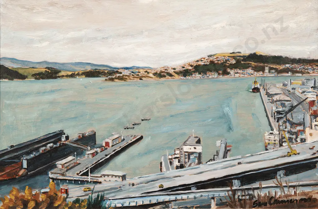 Sam Cairncross (1913-76) - View of Wellington Harbour from Wadestown Image 1++