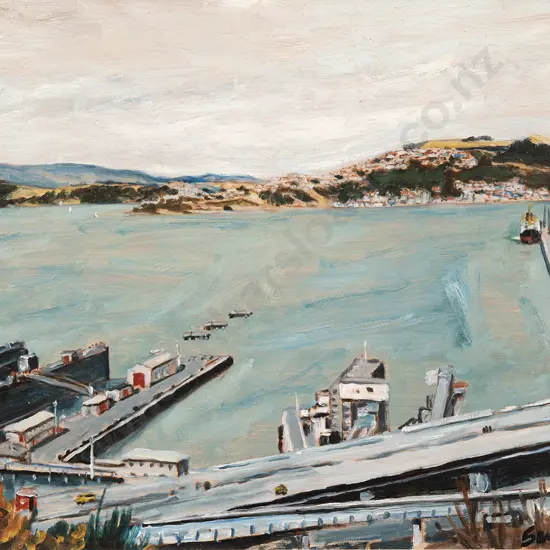 Sam Cairncross (1913-76) - View of Wellington Harbour from Wadestown