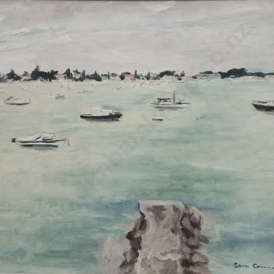 Sam Cairncross (1913-76) - Untitled (Harbour Landscape)