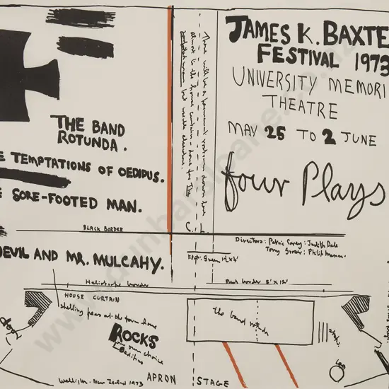 Colin John McCahon (1919-87) - James K Baxter Festival 1973