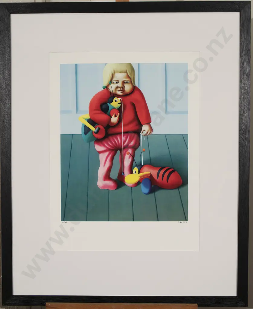 Michael Smither (b 1939) - Chris Cricket Meets Buzzy Bee Image 1++
