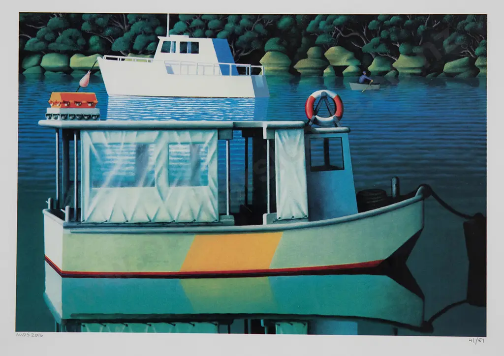 Michael Smither (b 1939) - The Old Ferry Boat Image 1++