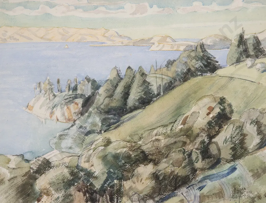 Olivia Spencer-Bower (1905-82) - Ponui Mahurangi Image 1++