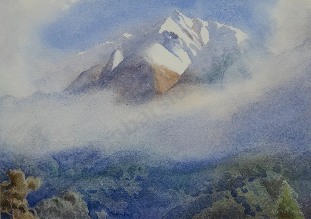 A Austen Deans (1915-2011) - Misty Mountain Image 1++