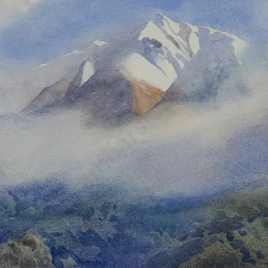 A Austen Deans (1915-2011) - Misty Mountain