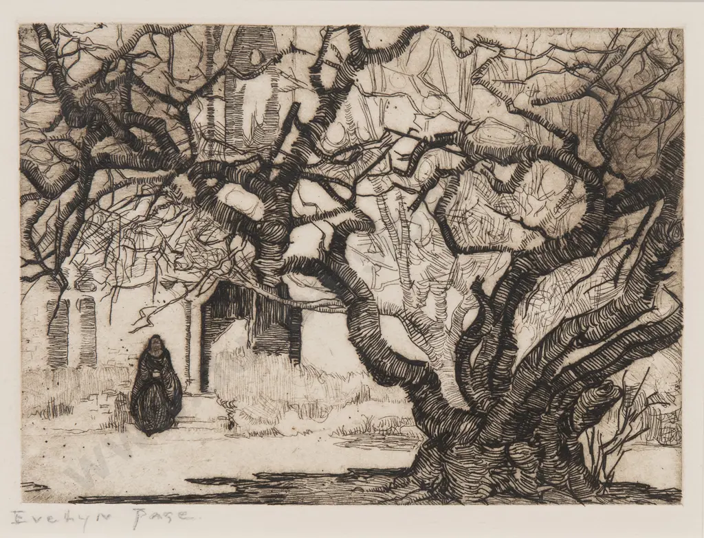 Evelyn Page (1899-1988) - The Old Medlar Tree Image 1++