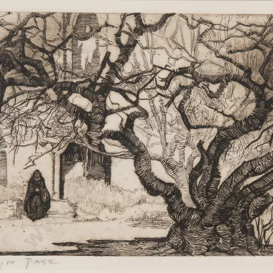 Evelyn Page (1899-1988) - The Old Medlar Tree