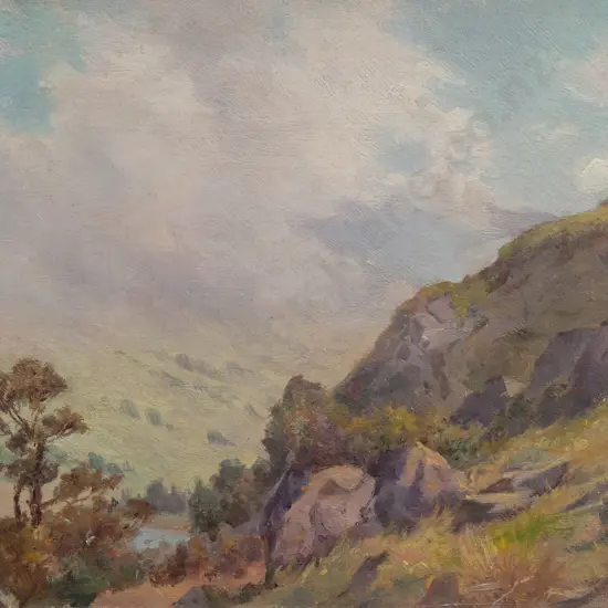 William Menzies Gibb (1859-1931) - The Hillside Little Akaloa