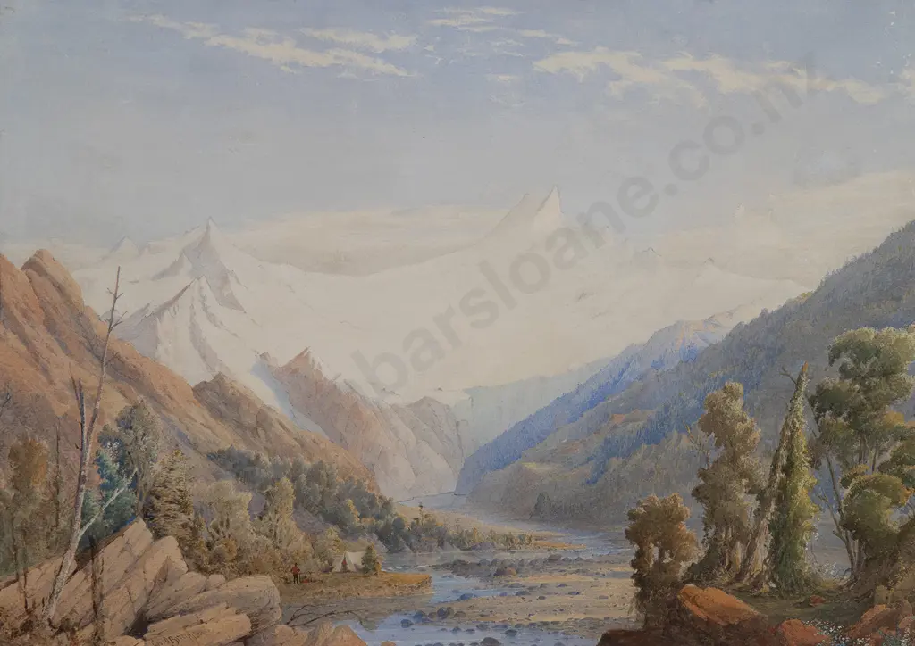 George O'Brien (1821-88) - Surveyor's Camp Mt Aspiring Image 1++