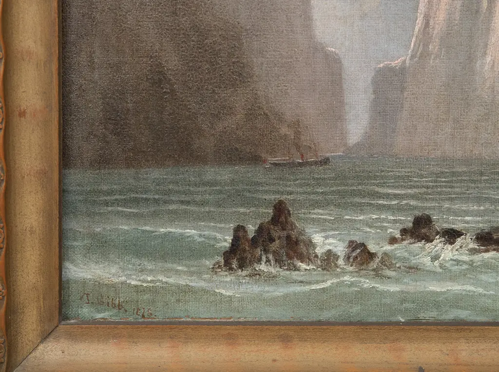 John Gibb (1831-1909) - Entrance to Milford Sound Image 1++