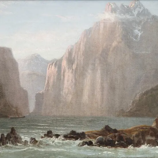 John Gibb (1831-1909) - Entrance to Milford Sound